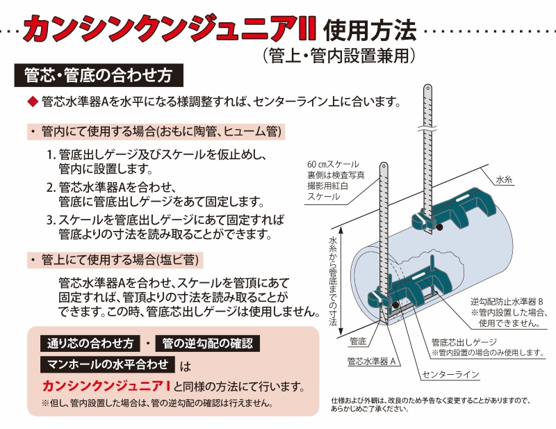 カンシンクンジュニアⅡ使用方法